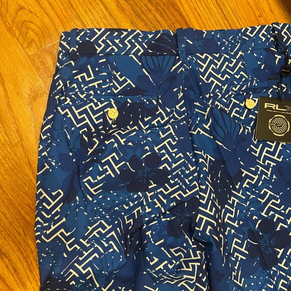 RLX Ralph Lauren Blue Geometric Men's Chinos - Picture 7 of 9